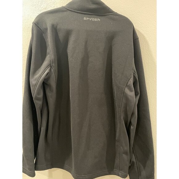 SPYDER MEN'S XL JACKET 1/4 ZIPPER BLACK POCKETS PULLOVER FLEECE LINED SIZE XL - Picture 4 of 7